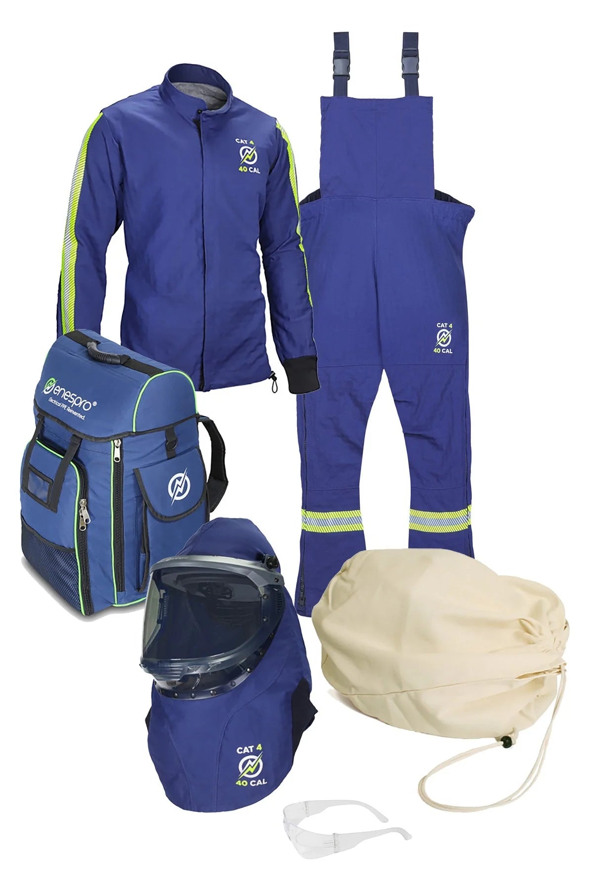 Kit Premium para arco electrico de 40 calorias de overol y chaqueton SKU ENARC40KITNG