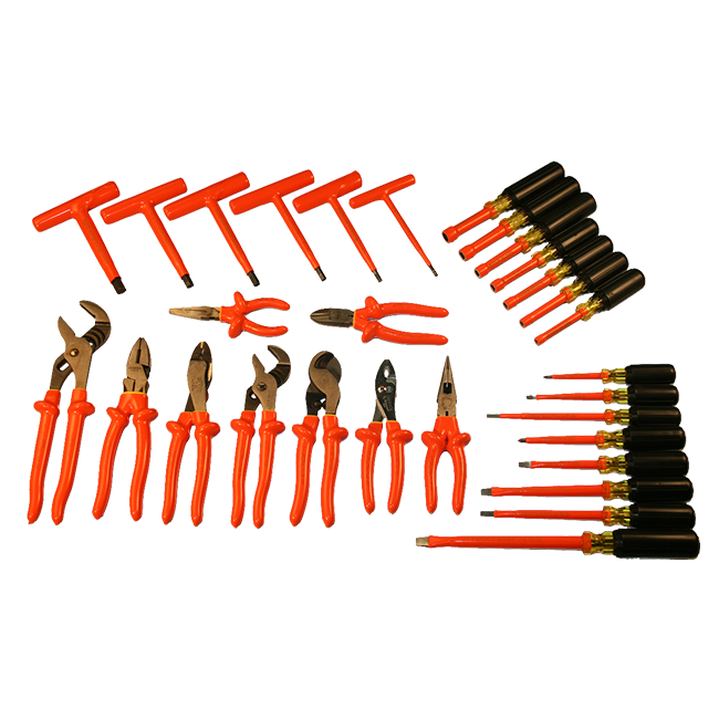 Maletín de herramientas aislada de 30 piezas para electricista SKU ITS-30B